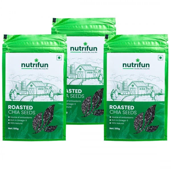 Nutrifun Roasted Chia Seeds 3 x 100 g