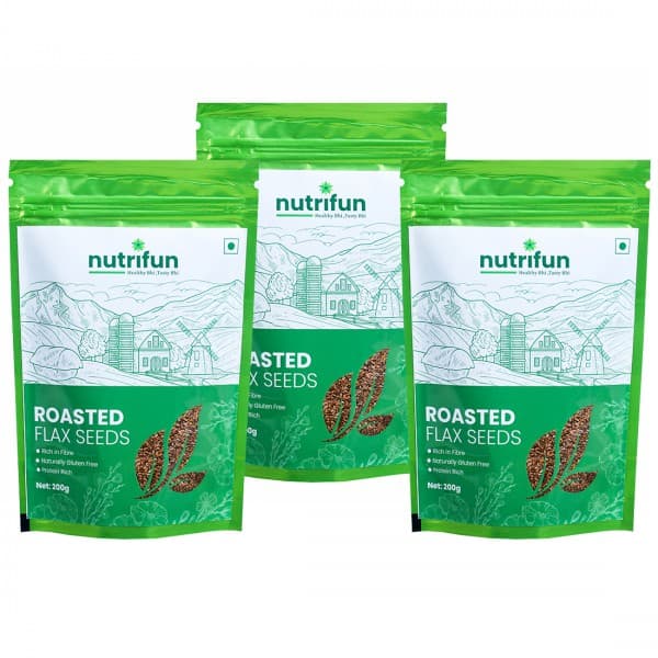 Nutrifun Roasted Flaxseeds 3 x 200 g