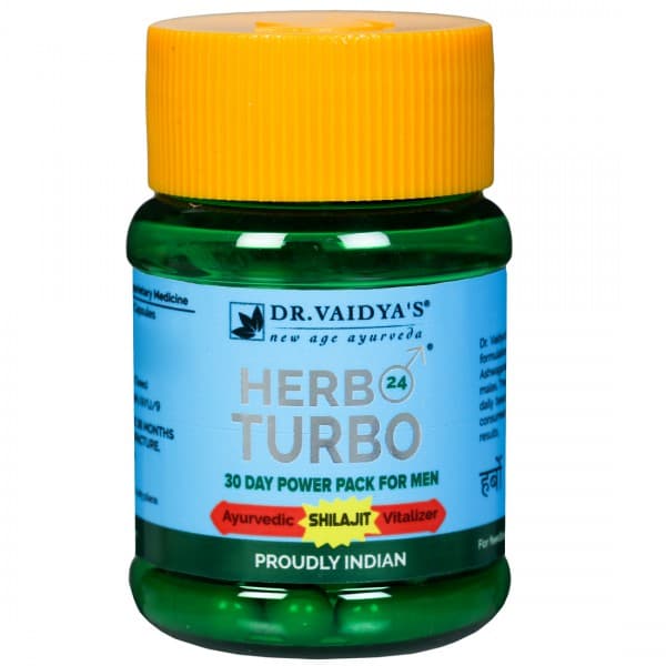 Dr.Vaidya's Herbo 24 Turbo Ayurvedic Shilajit Vitalizer 30 Capsules