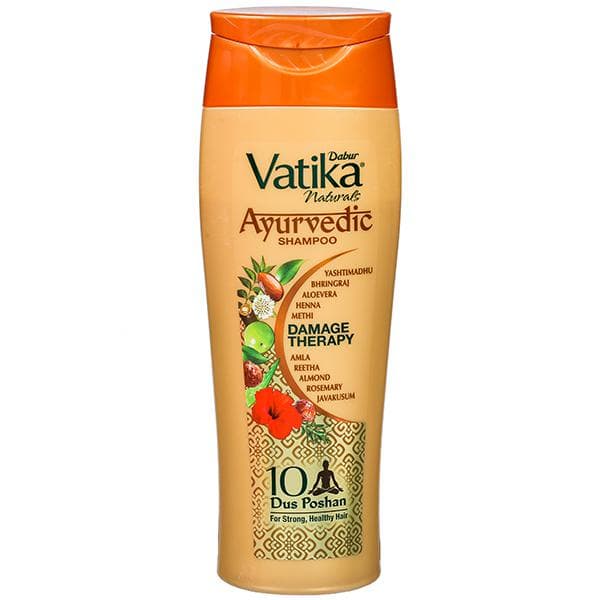 Dabur Vatika Naturals Ayurvedic Shampoo Damage Therapy for Strong, Healthy Hair 340 ml