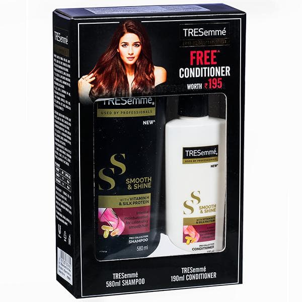 Tresemme Smooth & Shine Shampoo (Free Tresemme Conditioner 190 ml) 580 ml