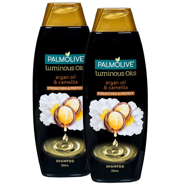 Palmolive Luminous Oils Argan Oil & Camellia Strengthen & Protect Shampoo (Buy 1 Get 1 Free) 2 x 350 ml