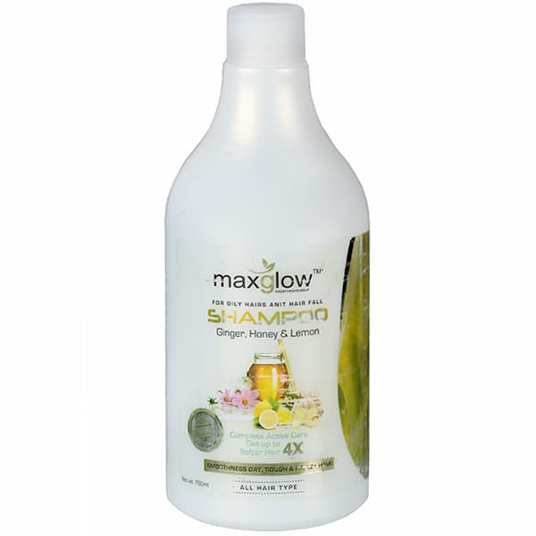 Maxglow for Oily Hairs Anti Hair Fall Shampoo Ginger, Honey & Lemon 750 ml