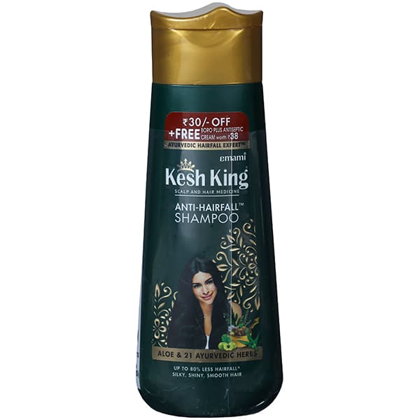 Emami Kesh King Anti Hairfall Shampoo (Rs 30 Off + Free Boroplus Antiseptic Cream 19 ml) 200 ml