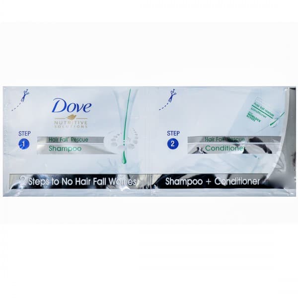 Dove Hair Fall Rescue Twin Pack (Shampoo 5.5 ml & Conditioner 5.5 ml)