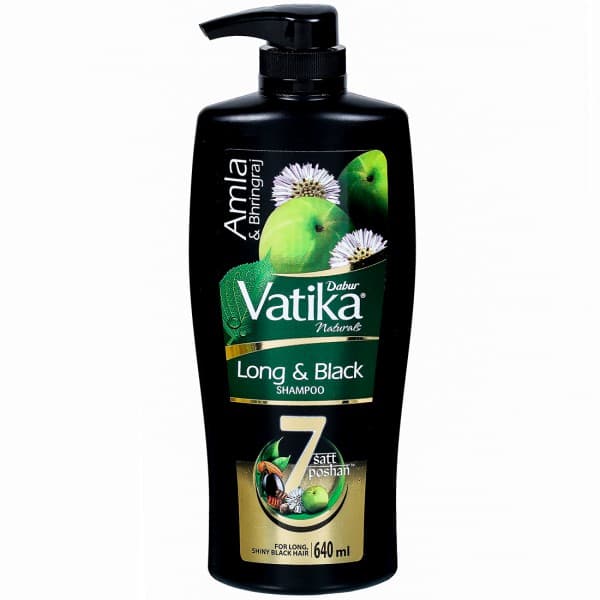 Dabur Vatika Naturals Long & Black Amla & Bhringraj Shampoo 640 ml