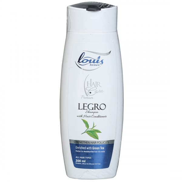 Louis Herbals Hair Care Premium Legro Shampoo with Hair Conditioner Enriched with Green Tea 200 ml