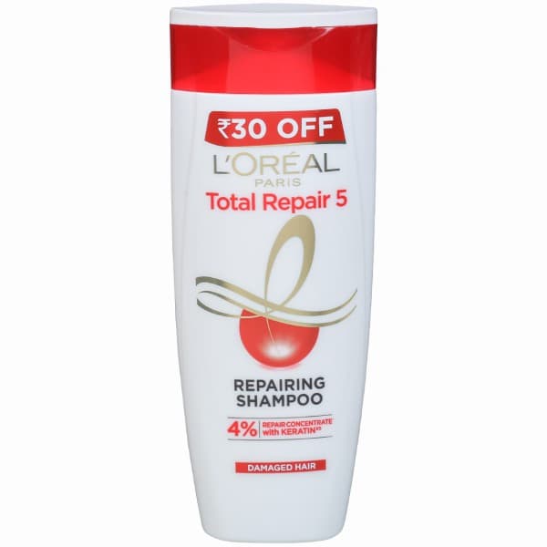Loreal Paris Total Repair 5 Repairing Shampoo (Rs 30 off) 192.5 ml