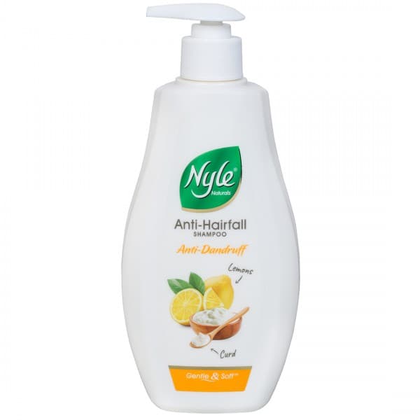 Nyle Naturals Anti Hairfall Anti Dandruff Shampoo Lemon & Curd 400 ml