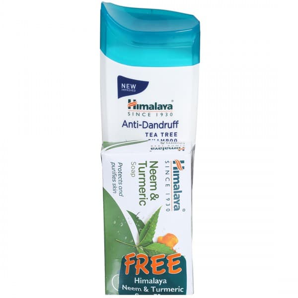 Himalaya Anti Dandruff Tea Tree Shampoo (Free Himalaya Neem & Turmeric Soap 75 g) 180 ml
