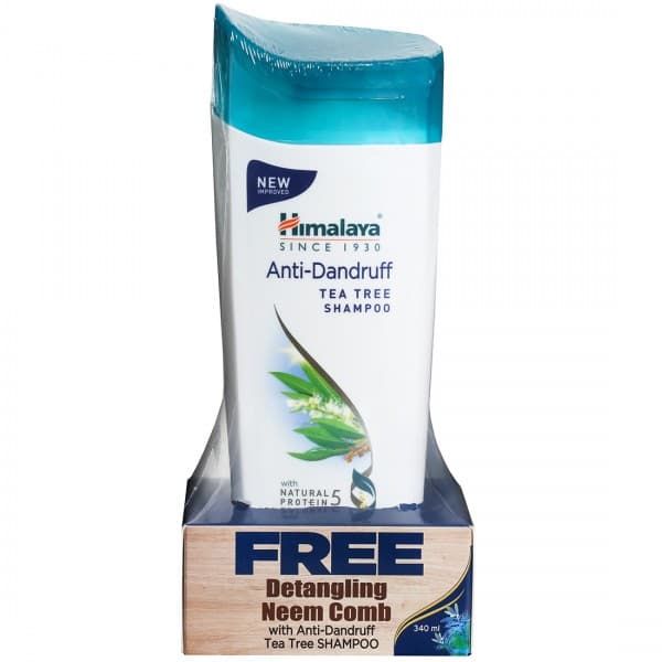 Himalaya Anti Dandruff Tea Tree Shampoo (Free Detangling Neem Comb) 340 ml