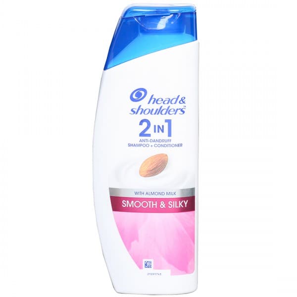 Head & Shoulders 2 in 1 Anti-Dandruff Smooth & Silky Shampoo + Conditioner With Almond Milk 180 ml