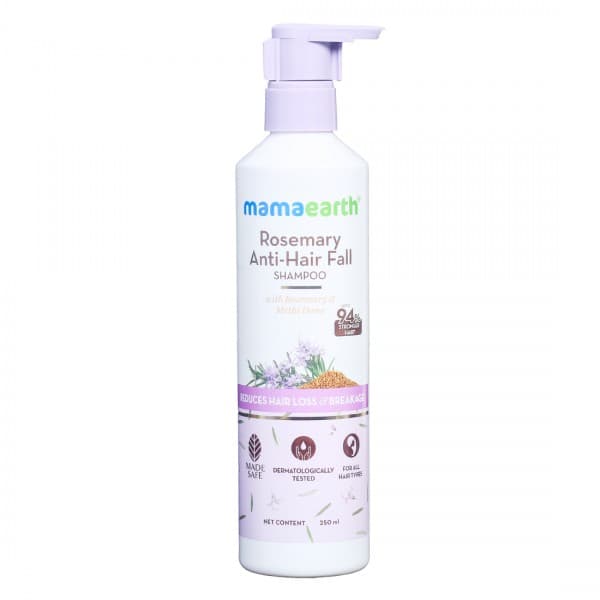 Mamaearth Rosemary Anti Hair Fall Shampoo with Rosemary & Methi Dana Reduces Hair Loss & Breakage 250 ml