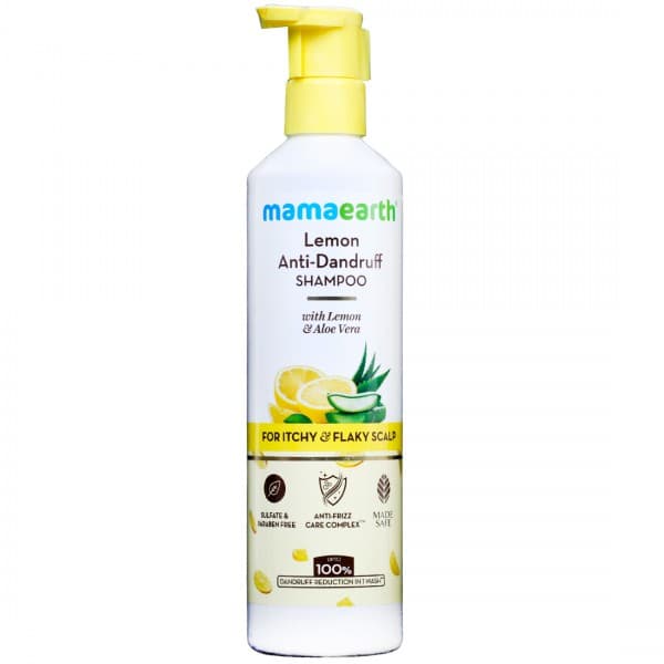Mamaearth Lemon Anti Dandruff Shampoo With Lemon & Aloe Vera For Itchy & Flaky Scalp 250 ml