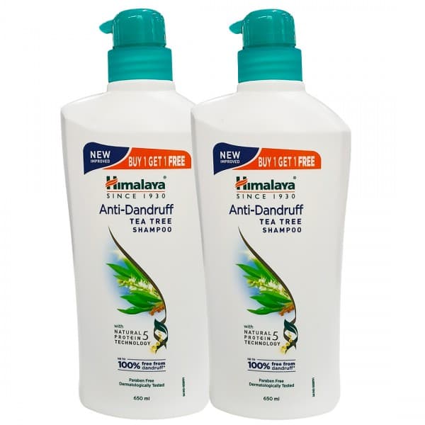 Himalaya Anti Dandruff Tea Tree Shampoo (Buy 1 Get 1 Free) 650 ml