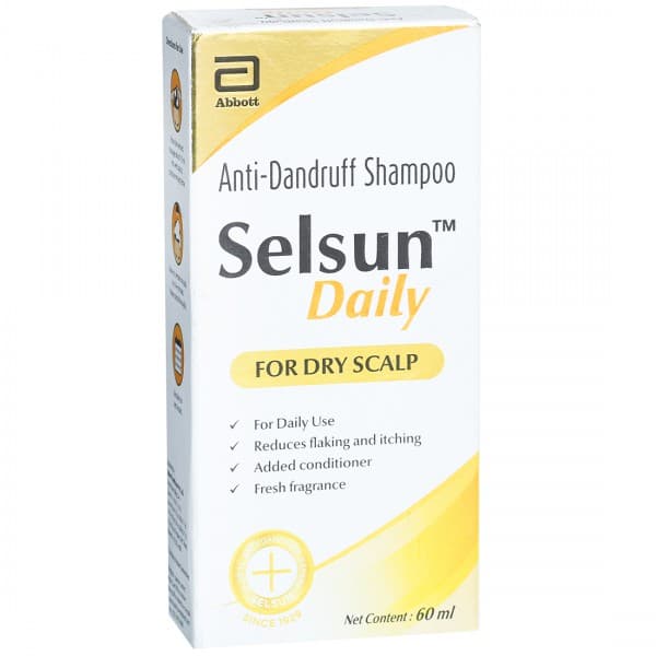 Selsun Daily Anti dandruff Shampoo For Dry Scalp 60 ml