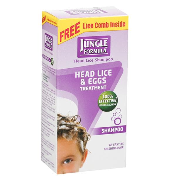 Jungle Formula Head Lice & Eggs Treatment (Free Lice Comb) Shampoo 25 ml