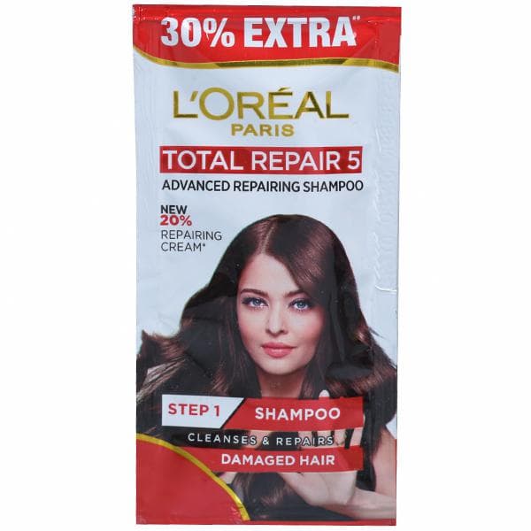 Loreal Paris Total Repair 5 Advanced Repairing Shampoo (Free 30% Extra) 5.5 ml