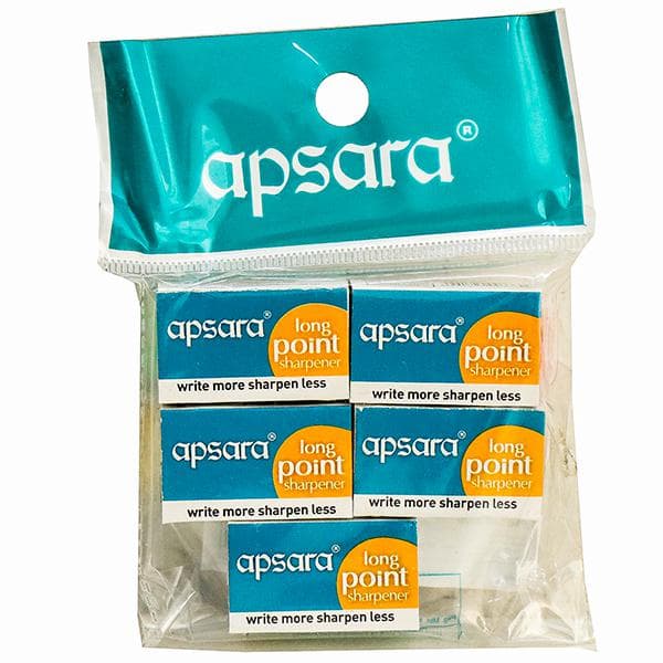 Apsara Long Point Sharpeners 103410002 Pack Of 5