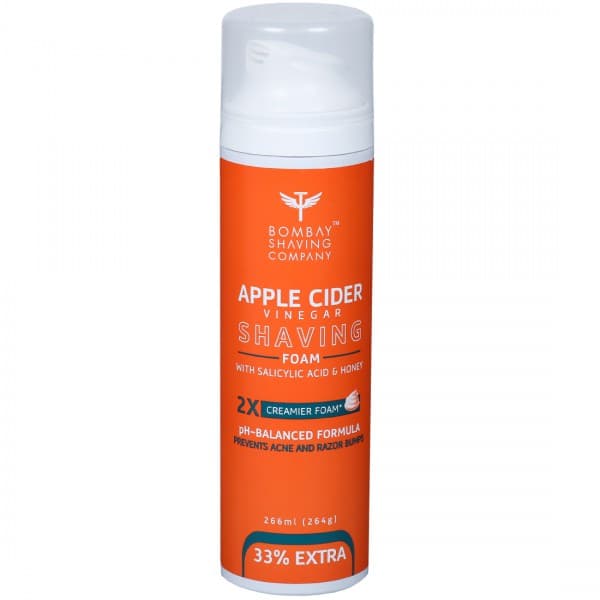 Bombay Shaving Company Apple Cider Vinegar Shaving Foam (Free 33% Extra) 266 ml / 264 g