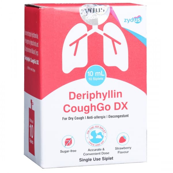 Deriphyllin CoughGo DX Sugar Free Strawberry Flavour Siplet 10 ml