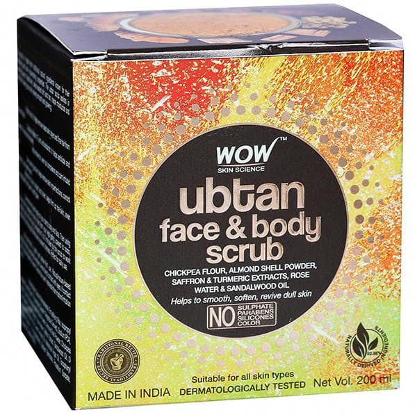 Wow Skin Science Ubtan Face & Body Scrub 200 ml