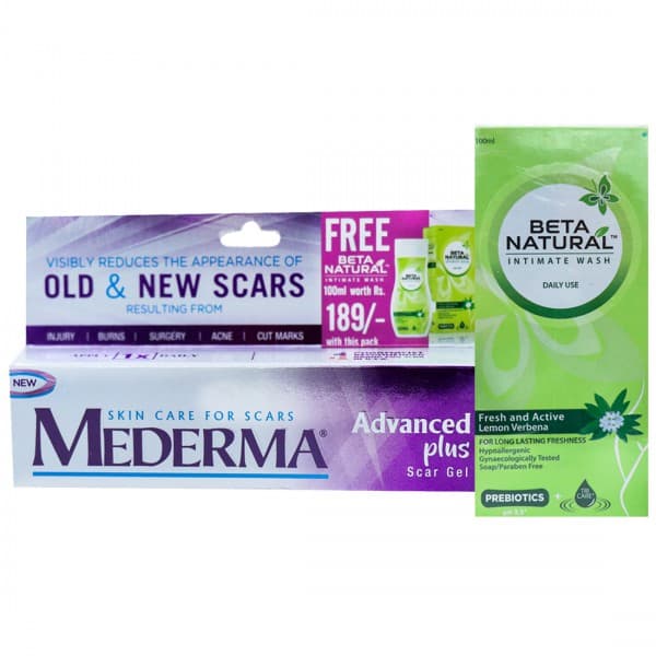 Mederma Advanced Plus Scar Gel (Free Beta Natural Intimate Wash 100 ml) 10 g