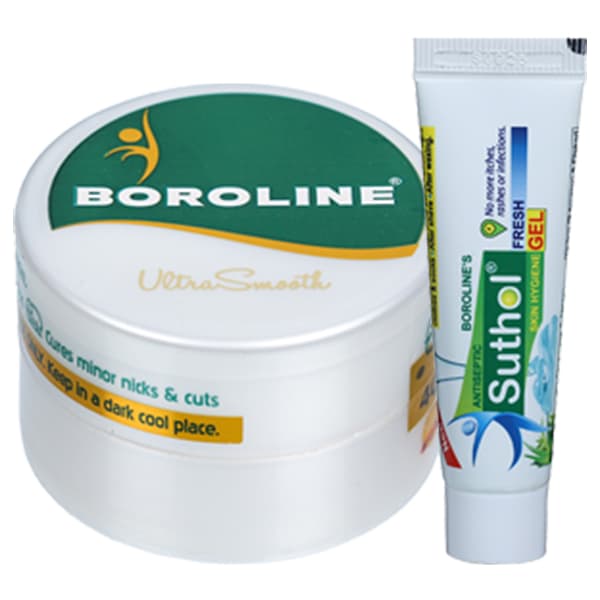 Boroline Ultra Smooth Antiseptic Ayurvedic Cream (Free Suthol Fresh Gel 10 ml) 40 g