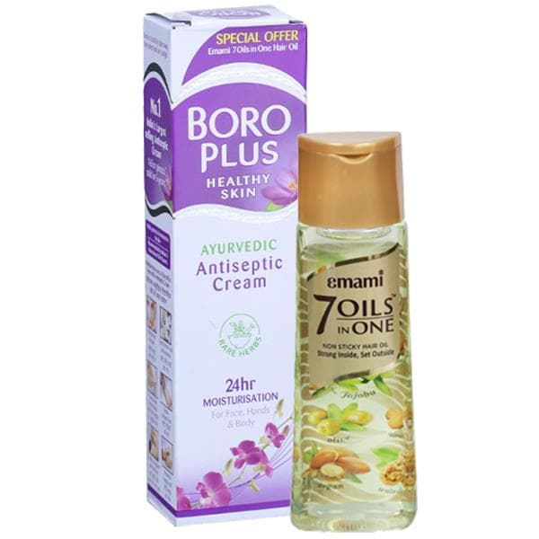 Boroplus Ayurvedic Antiseptic Cream (Free Emami Oils 7 In One 50 ml) 80 ml