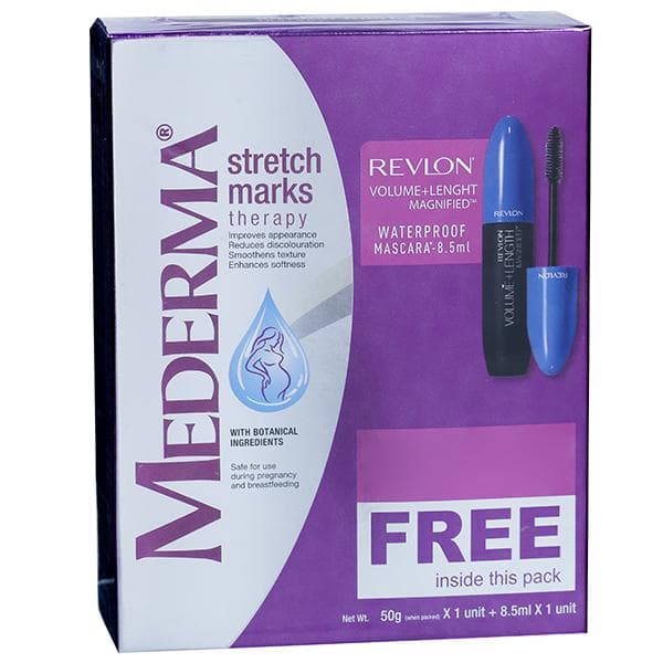 Mederma Stretch Marks Therapy (Free Revlon Volume + Lenght Magnified Waterproof Mascara 8.5 ml) 50 g
