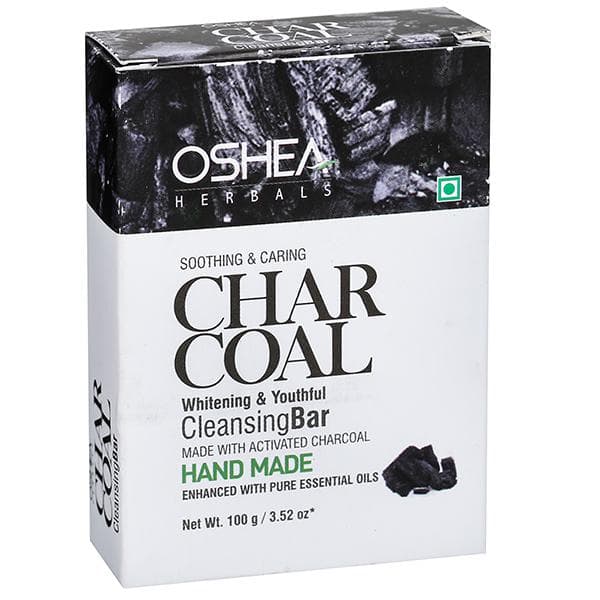 Oshea Herbals Charcoal Whitening & Youthful Hand Made Cleansing Bar 100 g