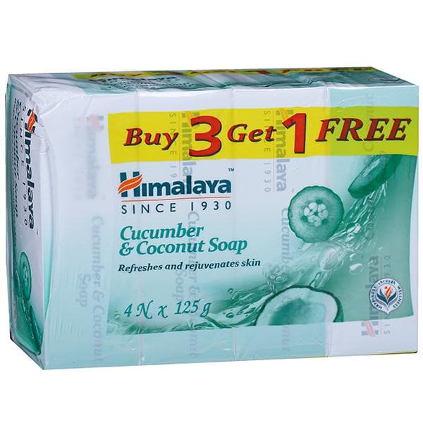 Himalaya Cucumber & Coconut Soap (Buy 3 Get 1 Free) 4 x 125 g