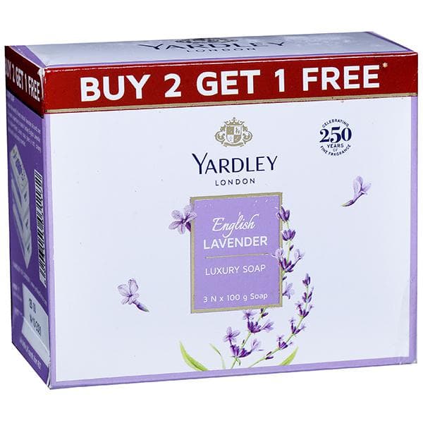Yardley London English Lavender Luxury Soap (Buy 2 Get 1 Free) 3 x 100 g