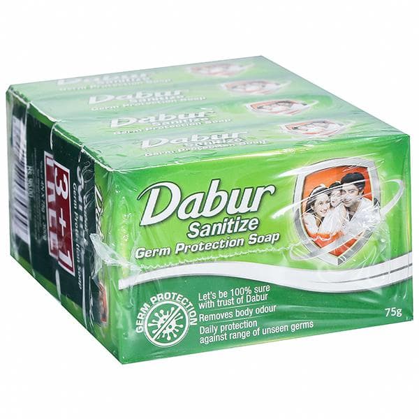 Dabur Sanitize Germ Protection Soap (Buy 3 Get 1 Free) 4 x 75 g