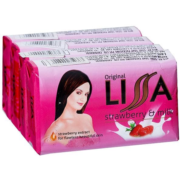 Original Lissa Strawberry & Milk Soap 4 x 125 g