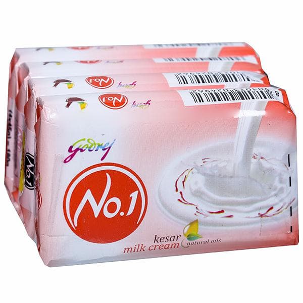 Godrej No.1 Kesar And Milk Cream Soap 4 x 45 g