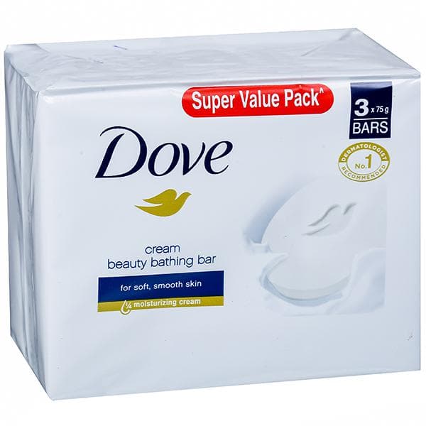Dove Cream Beauty Bathing Bar 3 x 75 g