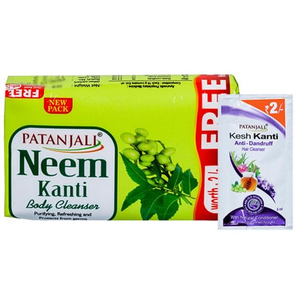 Patanjali Neem Kanti Body Cleanser (Free Patanjali Kesh Kanti Hair Cleanser 6 ml) 75 g
