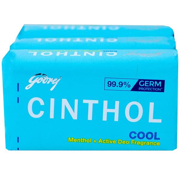 Cinthol Cool Menthol+ Active Deo Fragrance Soap (Save Rs 12) 3 x 125 g