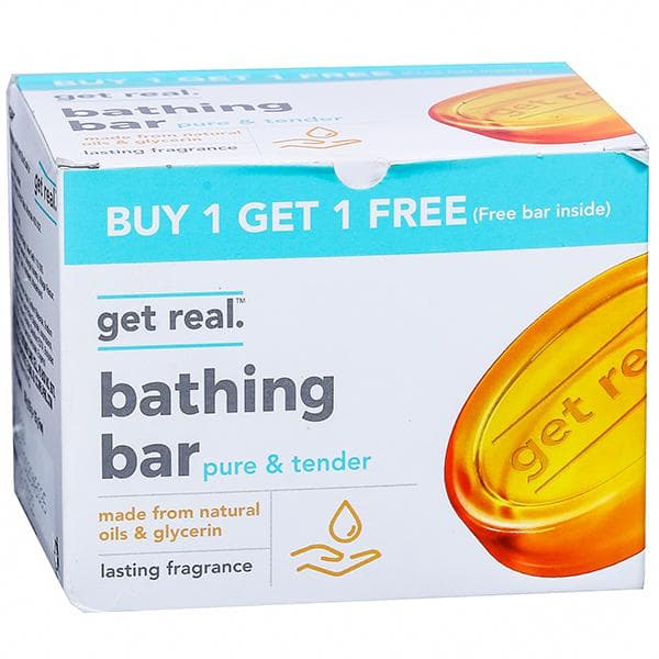 Get Real Bathing Bar Pure & Tender (Buy 1 Get 1 Free) 2 x 125 g