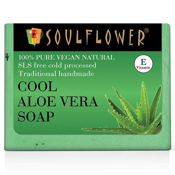 Soulflower Pure Vegan Natural E Vitamin Cool Aloe Vera Soap 150 g