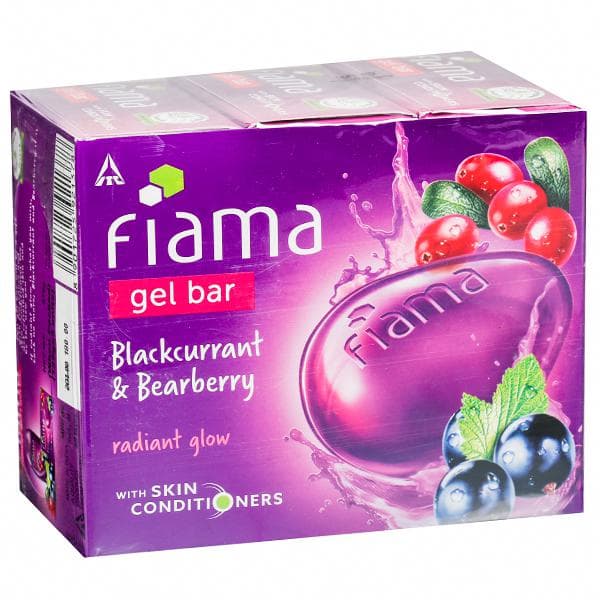 Fiama Blackcurrant & Bearberry Radiant Glow Gel Bar 3 x 125 g