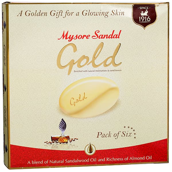 Mysore Sandal Gold Soap 6 x 125 g
