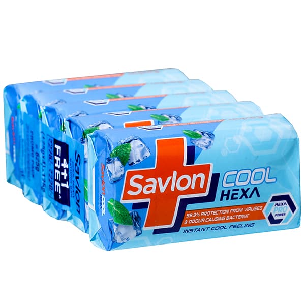 Savlon Cool Hexa Bathing Bar (Buy 4 Get 1 Free) 5 x 125 g