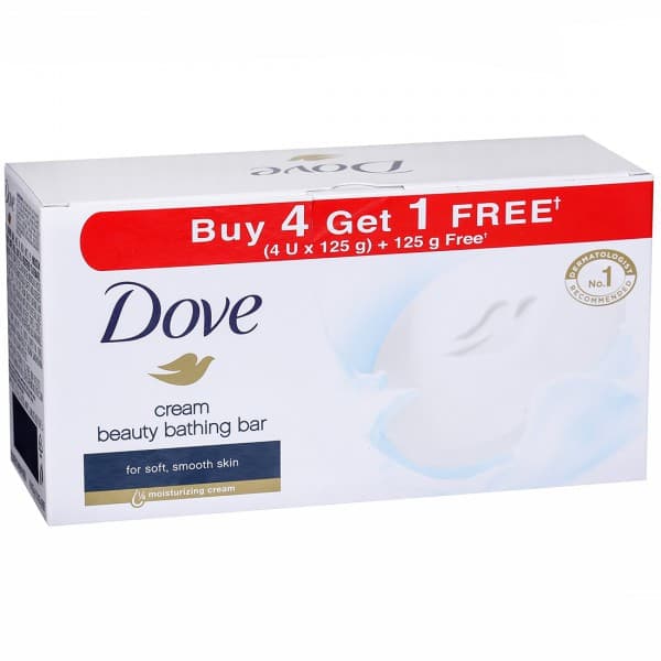 Dove Cream Beauty Bathing Bar (Buy 4 Get 1 Free) 5 x 125 g