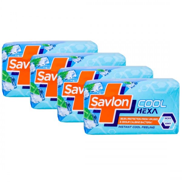 Savlon Cool Hexa Bathing Bar (Buy 3 Get 1 Free) 4 x 75 g