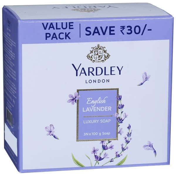 Yardley London English Lavender Luxury Soap (Value Pack Save Rs 30) 3 x 100 g