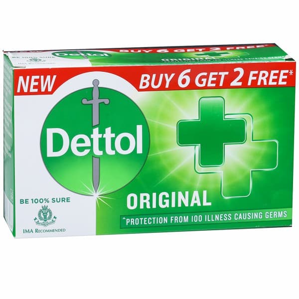 Dettol Original Soap (Buy 6 Get 2 Free) 8 x 125 g