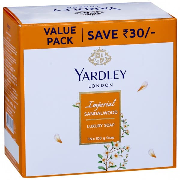 Yardley London Imperial Sandalwood Luxury Soap (Save Rs 30) 3 x 100 g