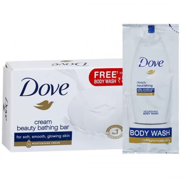 Dove Cream Beauty Bathing Bar (Free Body Wash 9 ml) 50 g
